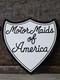 Vintage Motor Maids Of America Porcelain Sign Womens Motorcycle 11x11