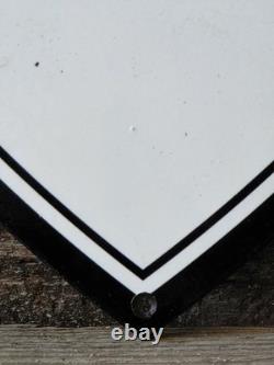 VINTAGE MOTOR MAIDS OF AMERICA PORCELAIN SIGN WOMENS MOTORCYCLE 11x11