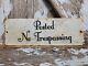 Vintage Posted No Trespassing Porcelain Sign 10x4 Private Property Gate Plaque