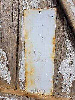VINTAGE POSTED NO TRESPASSING PORCELAIN SIGN 10x4 PRIVATE PROPERTY GATE PLAQUE