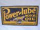 Vintage Power-lube Motor Oil Glass Beaded Sign