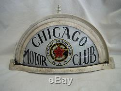 Vintage Rare Chicago Motor Club Aaa Car Rooftop Sign