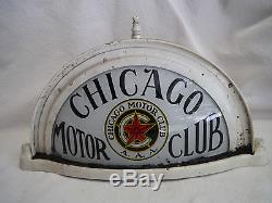 Vintage Rare Chicago Motor Club Aaa Car Rooftop Sign