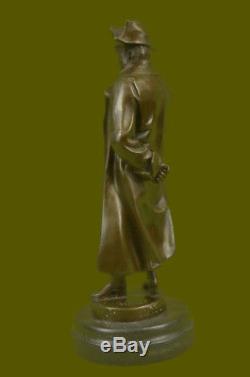 VINTAGE RARE SIGNED NAPOLEON BONAPARTE BUST MARBLE BASE Sculpture Statue Bronze