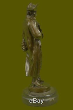 VINTAGE RARE SIGNED NAPOLEON BONAPARTE BUST MARBLE BASE Sculpture Statue Bronze