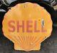 Vintage Shell Gasoline Porcelain Gas Service Station Sign Heavy One Sided
