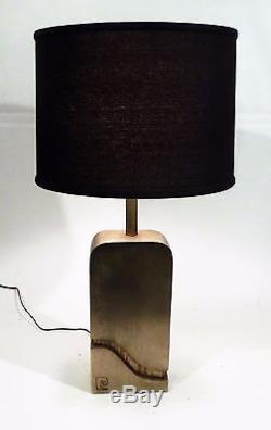 VINTAGE SIGNED PIERRE CARDIN TABLE LAMP LIGHT MID CENTURY MODERN FRENCH 70s