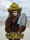 Vintage Smokey'only You Can Prevent Forest Fires' Porcelain Sign 28x17