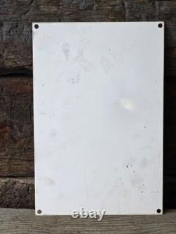 VINTAGE STOVER OIL-RITE PORCELAIN SIGN OLIVER OIL, FREEPORT, ILL 12x8