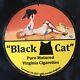 Vintage Style Black Cat Virginia Cigarette Pinup Est. 1788 Porcelain 12 Inch Rd