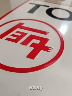 VINTAGE TOYOTA MOTOR CO PORCELAIN GAS AUTOMOBILE SERVICE WORKSHOP SIGN 60x40 Cm