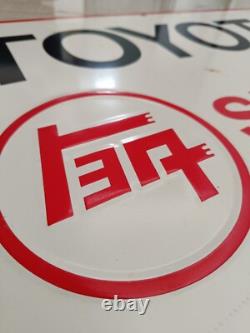 VINTAGE TOYOTA MOTOR CO PORCELAIN GAS AUTOMOBILE SERVICE WORKSHOP SIGN 60x40 Cm