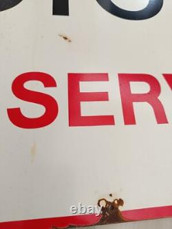 VINTAGE TOYOTA MOTOR CO PORCELAIN GAS AUTOMOBILE SERVICE WORKSHOP SIGN 60x40 Cm