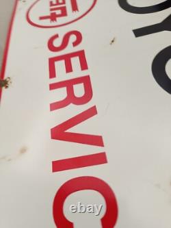 VINTAGE TOYOTA MOTOR CO PORCELAIN GAS AUTOMOBILE SERVICE WORKSHOP SIGN 60x40 Cm