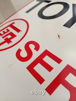 VINTAGE TOYOTA MOTOR CO PORCELAIN GAS AUTOMOBILE SERVICE WORKSHOP SIGN 60x40 Cm