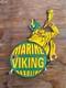 Vintage Viking Porcelain Sign Marine Gasoline Gas Station Service Die-cut Signs