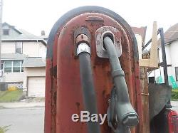 VINTAGE WAYNE 866 FARM FRESH ATLANTIC WHITE FLASH GAS PUMP TEXACO MOBIL SIGN
