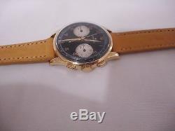 Vintage Zenith Chronograph Solid 18 K Gold Signed 0.75 Manual Wind