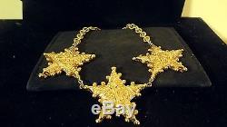 VINTAGE signed ESCADA Haute Couture Massive Runway Star anchor charm Necklace