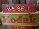 Vtg 1960s Rare Display Metal Kodak Fiberoptic We Sell Kodak Film Lighted Sign