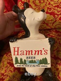 VTG 60's Red Wing Hamm's Beer Bear Sascha Piggy Bank Ad Advertising Sign Ceramic