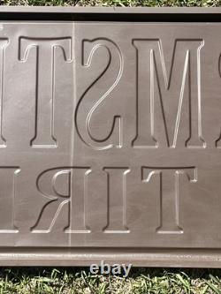 VTG Armstrong Tires Gas Station Tire Shop 70s Metal Sign 48x18 HTF