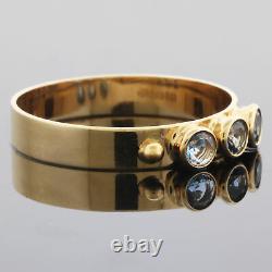 VTG Art Deco 14K 585 Yellow Gold & Sapphire Ring Signed Sweden 1924 Size 9.5