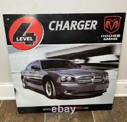 VTG Dodge Charger Garage Level 4 24x24 Metal Sign Rare HTF