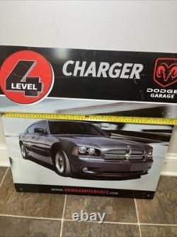 VTG Dodge Charger Garage Level 4 24x24 Metal Sign Rare HTF