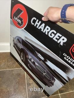 VTG Dodge Charger Garage Level 4 24x24 Metal Sign Rare HTF