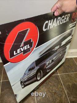 VTG Dodge Charger Garage Level 4 24x24 Metal Sign Rare HTF