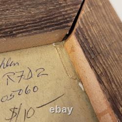 VTG Oil On Canvas Little Red School House Randolph Vt Signed F. E. M