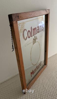 Very Rare Antique Colman's Mustard Hand Painted Window Advertisement Britain 36
