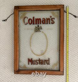 Very Rare Antique Colman's Mustard Hand Painted Window Advertisement Britain 36 Very Rare Antique Colman's Mustard Hand Painted Window Advertisement Britain 36