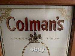 Very Rare Antique Colman's Mustard Hand Painted Window Advertisement Britain 36