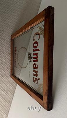 Very Rare Antique Colman's Mustard Hand Painted Window Advertisement Britain 36