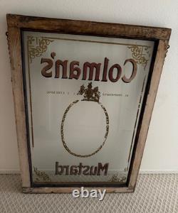 Very Rare Antique Colman's Mustard Hand Painted Window Advertisement Britain 36