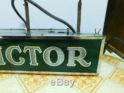 Victor Gaskets Early Vintage Neon Advertising Sign Reverse Painted Glass