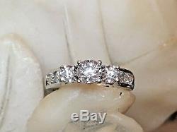 Vintage 10k Gold Genuine Natural Diamond Engagement Ring Designer Signed Sai