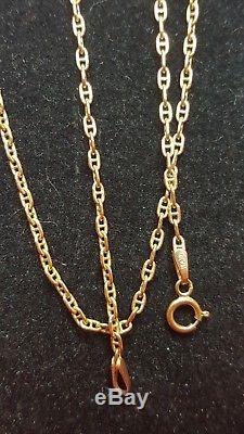 Vintage 10k Yellow Gold 20 Inch Chain Solid Mariner Made In Italy Signed Pgda