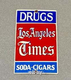 Vintage 12 1951 Los Angeles Times Porcelain Sign Car Gas Oil Truck Motorcycle