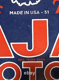 Vintage 12 1951 Rajah Motor Oil Porcelain Sign Car Gas Truck Motorcycle