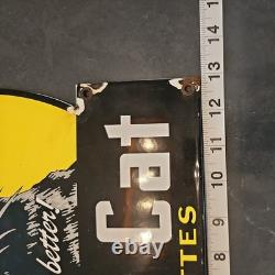 Vintage 12? Black Cat Cigarettes Porcelain Sign