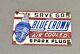 Vintage 12 Blue Crown Spark Plug Porcelain Sign Gas Oil Car Truck Motorcycle