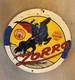 Vintage 12 Porcelain Sign Shell Motor Oil Zorro Sign