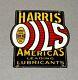 Vintage 12 Rare Harris American Lubricant Porcelain Sign Car Gas Oil Truck