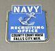 Vintage 12 Rare Navy Recruiting Office Porcelain Sign Car Gas Oil Truck
