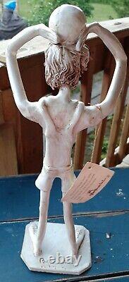 Vintage 14.5 T Bencini Basketball Player Figurine Statue Signed Italy WithTag