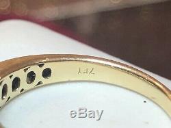 Vintage 14k Gold Diamond Ring Engagement Wedding Signed Zei Kay Princess Cut