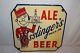 Vintage 1930's Esslinger's Ale & Beer 20 Philadelphia Porcelain Metal Sign